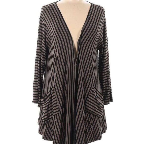 Sweaters - Evelyn Arthur Comfy Women Black Long Sleeve Cardigan Sx XL